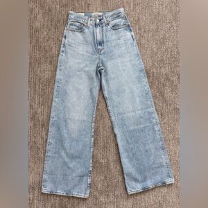 Levi's Women's Ribcage Wide Leg High Rise Light Blue Jeans